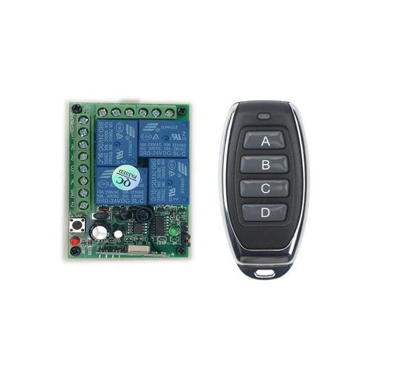 universal dc 24v 10a 4 channel rf wireless remote control light switch system receiver + transmitter 433 mhz / 315 controlers
universal dc 24v 10a 4 channel rf wireless remote control light switch system receiver + transmitter 433 mhz / 315 controlers