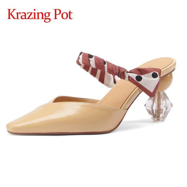 krazing pot genuine leather pointed toe strange style high heels shallow riband fashion outside slipper shoes women l21 slippers, Black
krazing pot genuine leather pointed toe strange style high heels shallow riband fashion outside slipper shoes women l21 slippers, Black