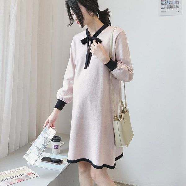 fashion maternity dress pink bow loose spring autumn skirt pregnancy clothes for knit pregnant women sweater dresses1, White
fashion maternity dress pink bow loose spring autumn skirt pregnancy clothes for knit pregnant women sweater dresses1, White