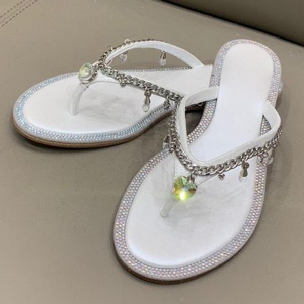 sandals fashion chain crystal flip summer brand design leather women shoes casual slip-on female, Black
sandals fashion chain crystal flip summer brand design leather women shoes casual slip-on female, Black
