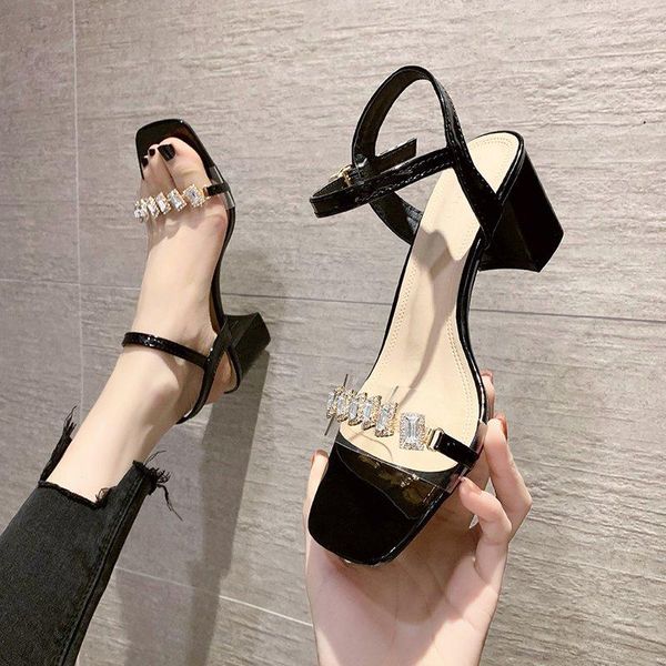 sandals 2021 summer rhinestone high heels all-match comfortable women's sole shoes thick-soled buckle straps, Black
sandals 2021 summer rhinestone high heels all-match comfortable women's sole shoes thick-soled buckle straps, Black