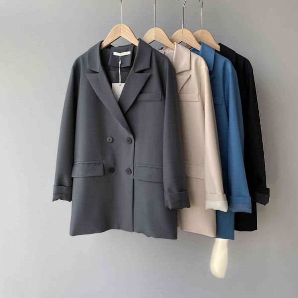 mooirue spring office women blazer double breasted black gray blue beige basic suit coat loose long sleeve 0fnr, White;black
mooirue spring office women blazer double breasted black gray blue beige basic suit coat loose long sleeve 0fnr, White;black