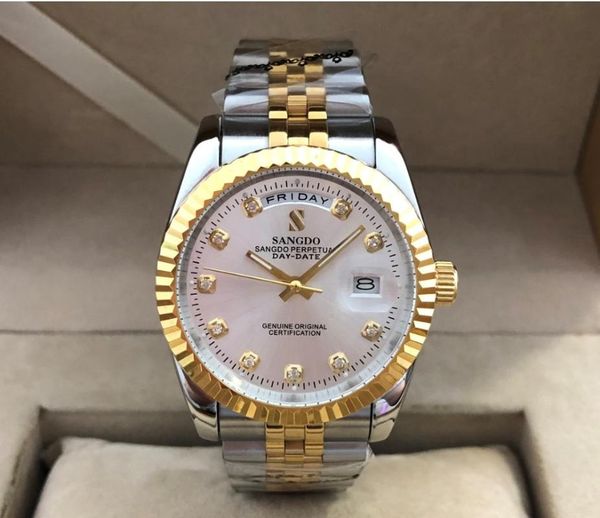 wristwatches 36.5mm sangdo automatic self-wind movement luxury men's watch auto date week display mechanical watches sd295-s8, Slivery;brown
wristwatches 36.5mm sangdo automatic self-wind movement luxury men's watch auto date week display mechanical watches sd295-s8, Slivery;brown