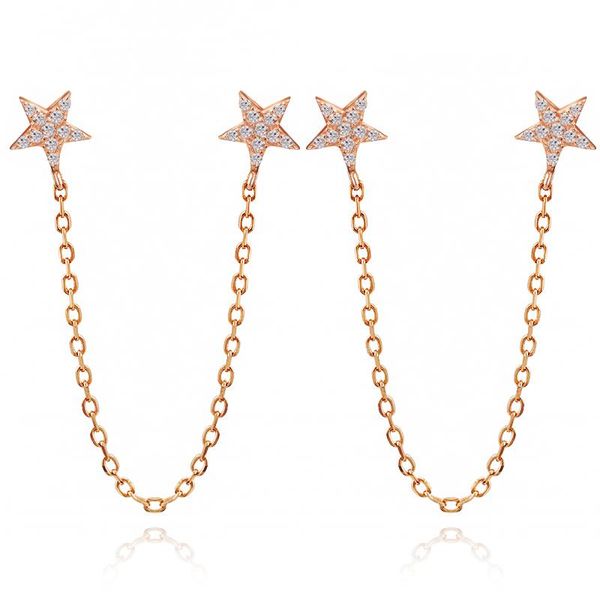 zircon gold color long link earrings for women wedding star earing fashion jewelry gifts stud, Golden;silver
zircon gold color long link earrings for women wedding star earing fashion jewelry gifts stud, Golden;silver