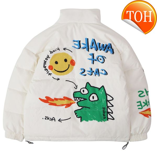 winter warm down jacket women men cartoon dinosaur graffiti street hiphop thicken parkas windbreaker casual oversize coats, Black
winter warm down jacket women men cartoon dinosaur graffiti street hiphop thicken parkas windbreaker casual oversize coats, Black