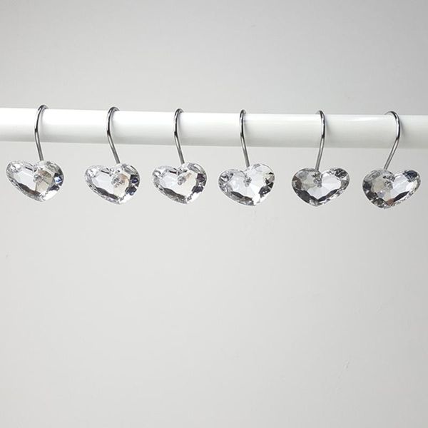 12pcs decorative crystal heart shape shower hooks rust resistant glide ring hangs for curtain curtains
12pcs decorative crystal heart shape shower hooks rust resistant glide ring hangs for curtain curtains