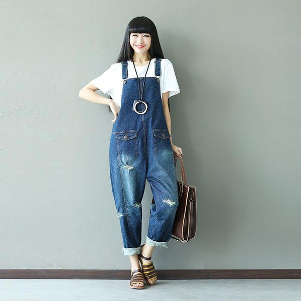 women's jumpsuits & rompers personality hole denim women jumpsuit plus size loose fashion all matched casual overalls basic vintage was, Black;white
women's jumpsuits & rompers personality hole denim women jumpsuit plus size loose fashion all matched casual overalls basic vintage was, Black;white