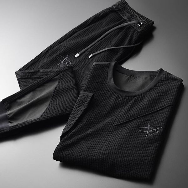 men's tracksuits mens (t-shirt+pants) black luxury embroidery short sleeve men plus size 4xl vertical stripe summer man sets, Gray
men's tracksuits mens (t-shirt+pants) black luxury embroidery short sleeve men plus size 4xl vertical stripe summer man sets, Gray