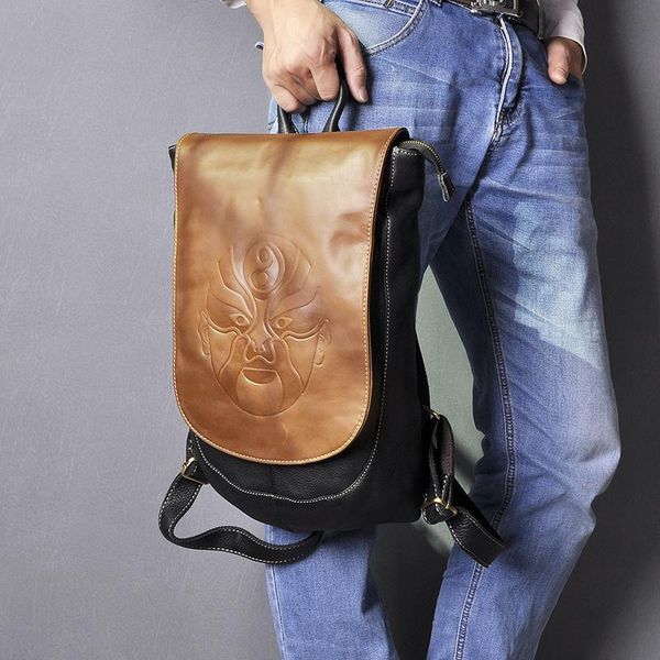 backpack genuine quality leather fashion design men travel casual daypack college school lapstudent bag 1407
backpack genuine quality leather fashion design men travel casual daypack college school lapstudent bag 1407