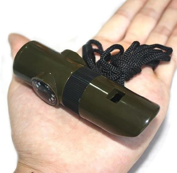 7 in 1 led flashlight torch multifunction outdoor survival tool signal whistle mirror compass thermometer with lanyard for camping whistles
7 in 1 led flashlight torch multifunction outdoor survival tool signal whistle mirror compass thermometer with lanyard for camping whistles