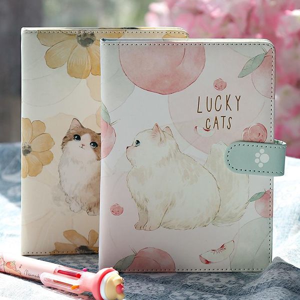 notepads b6 notebook cute cat magnetic buckle small fresh pu leather diary student color page girl heart hand book, Purple;pink
notepads b6 notebook cute cat magnetic buckle small fresh pu leather diary student color page girl heart hand book, Purple;pink