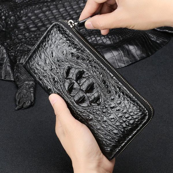 wallets men's crocodile leather wallet business multifunctional card slot long zipper clutch men bags, Red;black
wallets men's crocodile leather wallet business multifunctional card slot long zipper clutch men bags, Red;black