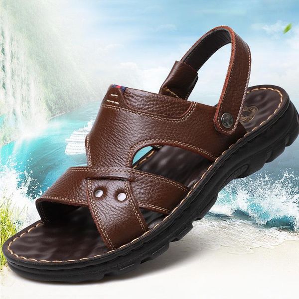 sandals men leather summer beach shoes men's sandal soft bottom male roman comfortable outdoor sneakers big size, Black
sandals men leather summer beach shoes men's sandal soft bottom male roman comfortable outdoor sneakers big size, Black