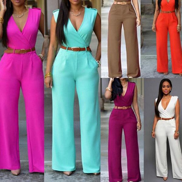 women's jumpsuits & rompers ol women girls high waist v neck wide leg pants sashes sleeveless nz044, Black;white
women's jumpsuits & rompers ol women girls high waist v neck wide leg pants sashes sleeveless nz044, Black;white