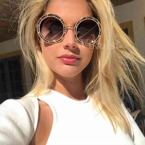 brand round sunglasses for women exquisite rainbow diamond shades oversized big sun glasses female oculos, White;black
brand round sunglasses for women exquisite rainbow diamond shades oversized big sun glasses female oculos, White;black