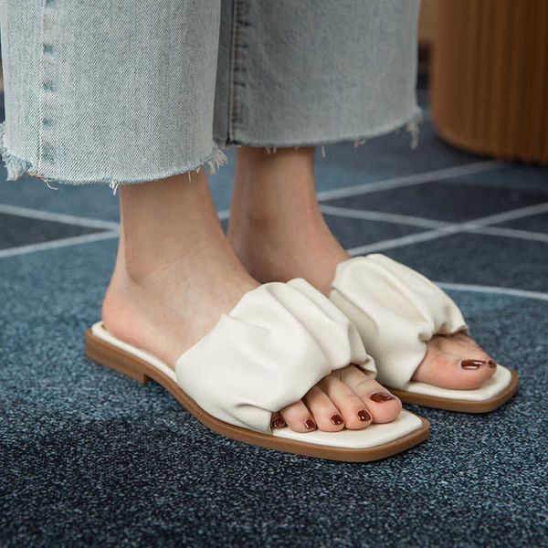 women shoes pleated sandals women slippers outdoor beach shoes female mules slides flat sandals ladies fashion casual footwear y0721, Black
women shoes pleated sandals women slippers outdoor beach shoes female mules slides flat sandals ladies fashion casual footwear y0721, Black