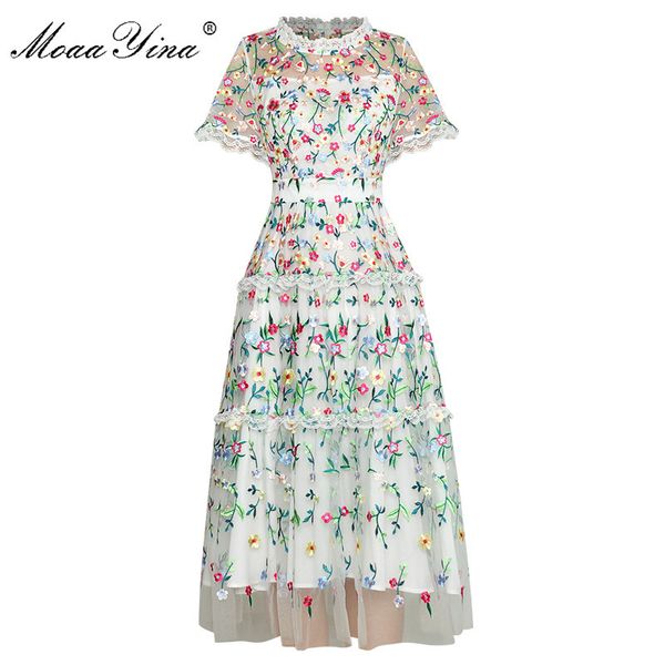 fashion designer dress summer women dress short sleeve mesh flowers embroidery slim elegant dresses 210524, Black;gray
fashion designer dress summer women dress short sleeve mesh flowers embroidery slim elegant dresses 210524, Black;gray