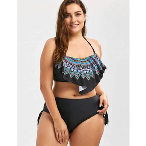 women's swimwear print bikini 2021 plus size two piece women tassel backless high waist big ladies swimsuit bathing suit beachwear, White;black
women's swimwear print bikini 2021 plus size two piece women tassel backless high waist big ladies swimsuit bathing suit beachwear, White;black