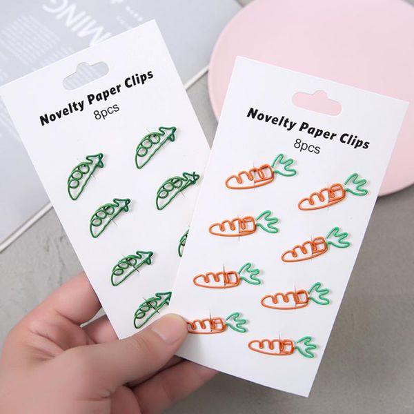 bookmark 8pcs/ bag kawaii carrot peas paper clip cute cherry metal book mark page folder decor office school supplies stationery
bookmark 8pcs/ bag kawaii carrot peas paper clip cute cherry metal book mark page folder decor office school supplies stationery