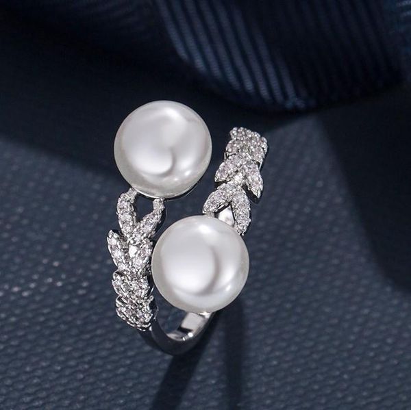 wedding rings eyer fashion brand women pearl ring cubic zirconia cz leaf luxury finger elegant jewelry for party, Slivery;golden
wedding rings eyer fashion brand women pearl ring cubic zirconia cz leaf luxury finger elegant jewelry for party, Slivery;golden