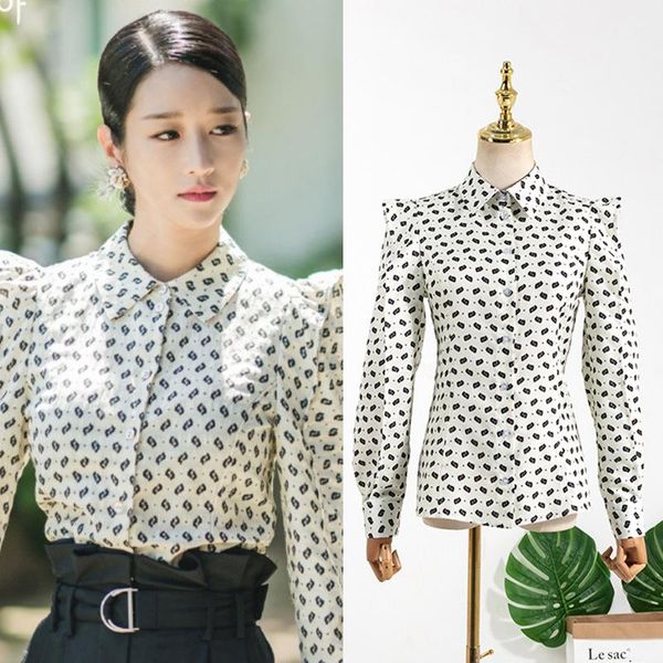 women's blouses & shirts kpop seo yea ji same autumn fashion elegant long sleeve shirt women office temperament slim single-breasted a, White
women's blouses & shirts kpop seo yea ji same autumn fashion elegant long sleeve shirt women office temperament slim single-breasted a, White