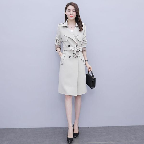 women's trench coats women's windbreaker mid-length british style coat 2021 spring and autumn korean fashion jacket, Tan;black
women's trench coats women's windbreaker mid-length british style coat 2021 spring and autumn korean fashion jacket, Tan;black