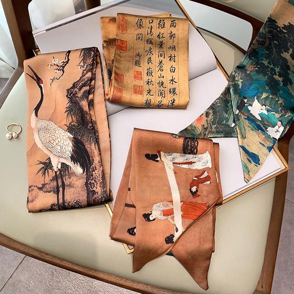 scarves china style women silk scarf gentle elegant design print bag ribbon headband choker for ladies fashion neckerchief, Blue;gray
scarves china style women silk scarf gentle elegant design print bag ribbon headband choker for ladies fashion neckerchief, Blue;gray
