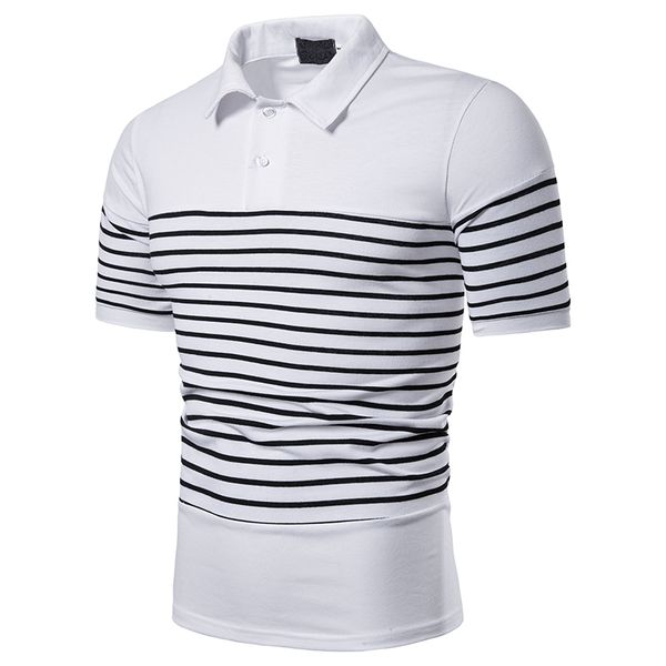 men's t-shirts striped printed 100% cotton male t shirts short sleeve casual polo camisas turn-down collar s-2xl, White;black
men's t-shirts striped printed 100% cotton male t shirts short sleeve casual polo camisas turn-down collar s-2xl, White;black
