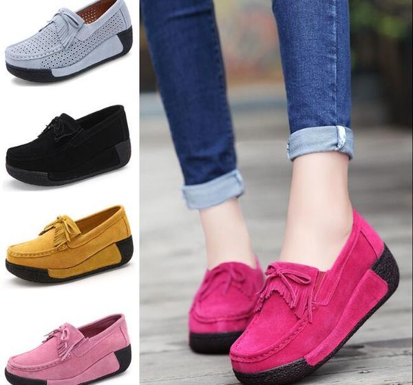 dress shoes plus size tassel platform wedges women's sneakers spring genuine leather increased casual, Black
dress shoes plus size tassel platform wedges women's sneakers spring genuine leather increased casual, Black