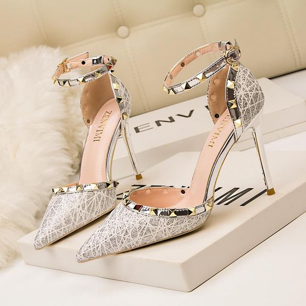 dress shoes women pumps high thin heel pointed toe buckle ladies bridal wedding white rivets heels sandals, Black
dress shoes women pumps high thin heel pointed toe buckle ladies bridal wedding white rivets heels sandals, Black