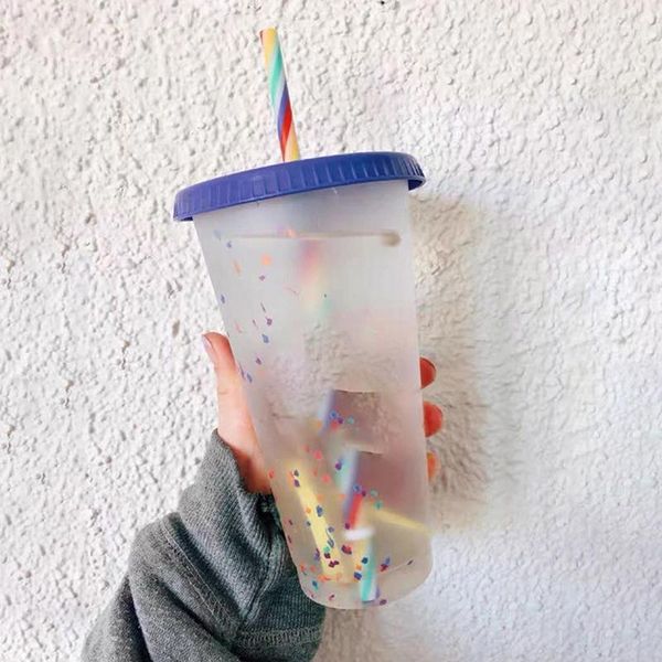 mugs 700ml color changing confetti reusable plastic tumbler drinkware christmas mug sale with lid and straw cold cup 1/5pcs
mugs 700ml color changing confetti reusable plastic tumbler drinkware christmas mug sale with lid and straw cold cup 1/5pcs