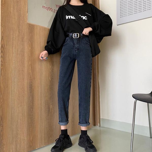women's jeans autumn and winter 2021 cowgirl plus velvet thick daddy loose high waist slimming black wide-leg pants, Blue
women's jeans autumn and winter 2021 cowgirl plus velvet thick daddy loose high waist slimming black wide-leg pants, Blue