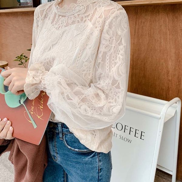 shirt basic white lace mesh women's o-neck fashion 2021 spring autumn flashlight shirts lady
shirt basic white lace mesh women's o-neck fashion 2021 spring autumn flashlight shirts lady