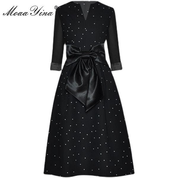 fashion designer dress summer women's dress v-neck dots bowknot black dresses 210524, Black;gray
fashion designer dress summer women's dress v-neck dots bowknot black dresses 210524, Black;gray