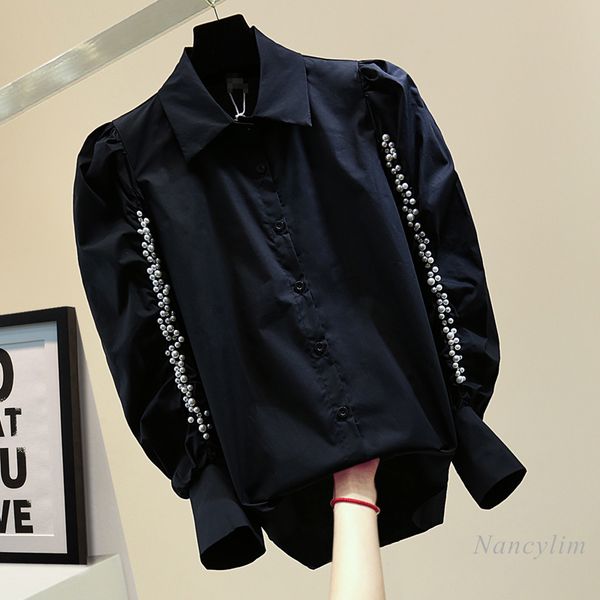blouses beads rhinestones solid color shirt women spring korean style loose long sleeve all-matching blouse white / black top
blouses beads rhinestones solid color shirt women spring korean style loose long sleeve all-matching blouse white / black top