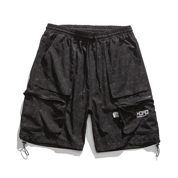 men's shorts summer cargo reflective stripe drawstring sweatpants fashion street multi-pocket short trousers male plus size 5xl, White;black
men's shorts summer cargo reflective stripe drawstring sweatpants fashion street multi-pocket short trousers male plus size 5xl, White;black