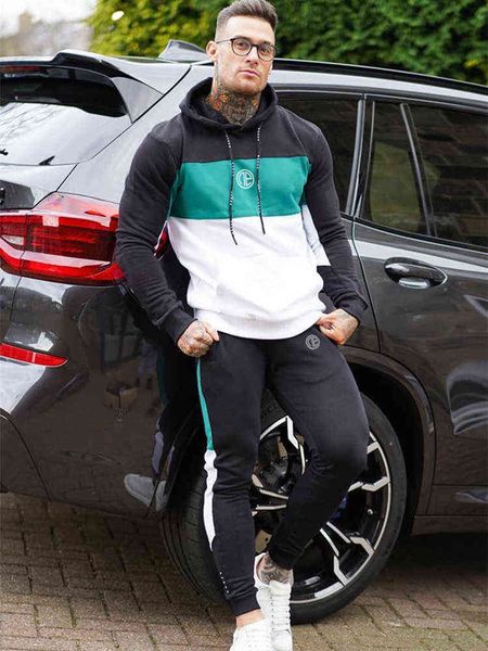 new brand 2 pieces sets tracksuit men spring fashion hooded sweatshirt +drawstring pants male stripe patchwork hoodies bigsweety g1209, Gray
new brand 2 pieces sets tracksuit men spring fashion hooded sweatshirt +drawstring pants male stripe patchwork hoodies bigsweety g1209, Gray