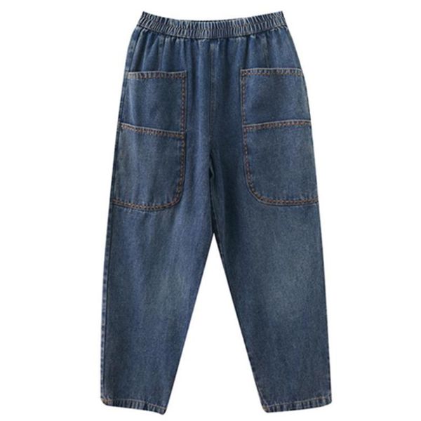 women's jeans woman elastic waist ankle length loose wide leg harem pants female black, Blue
women's jeans woman elastic waist ankle length loose wide leg harem pants female black, Blue