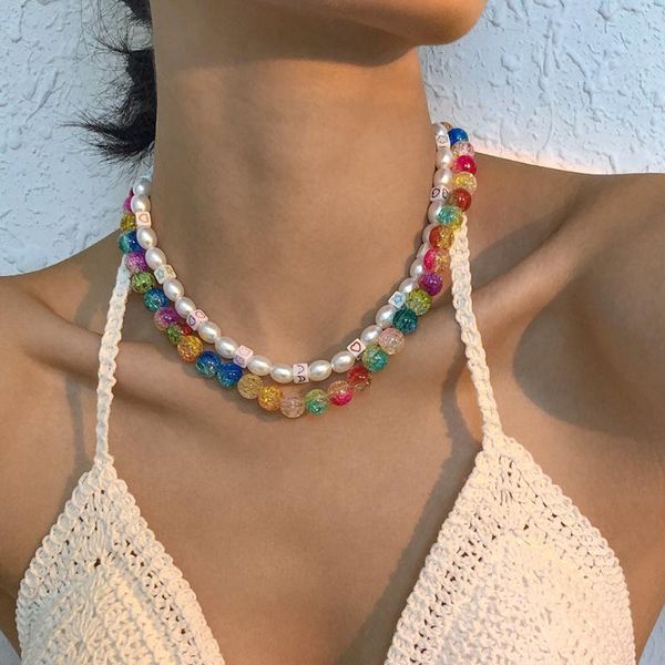 chokers elegant pearl necklaces for women colorful resin star moon heart beaded clavicle chain fashion 2pcs necklace jewelry, Golden;silver
chokers elegant pearl necklaces for women colorful resin star moon heart beaded clavicle chain fashion 2pcs necklace jewelry, Golden;silver