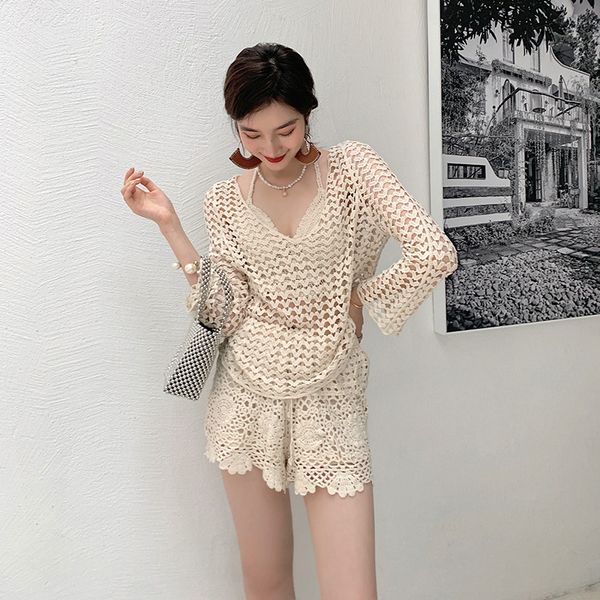 Swimsuit 2021 new fashion female fairy knitted split flat angle three piece conservative slim hot spring swimsuit, White;black
Swimsuit 2021 new fashion female fairy knitted split flat angle three piece conservative slim hot spring swimsuit, White;black