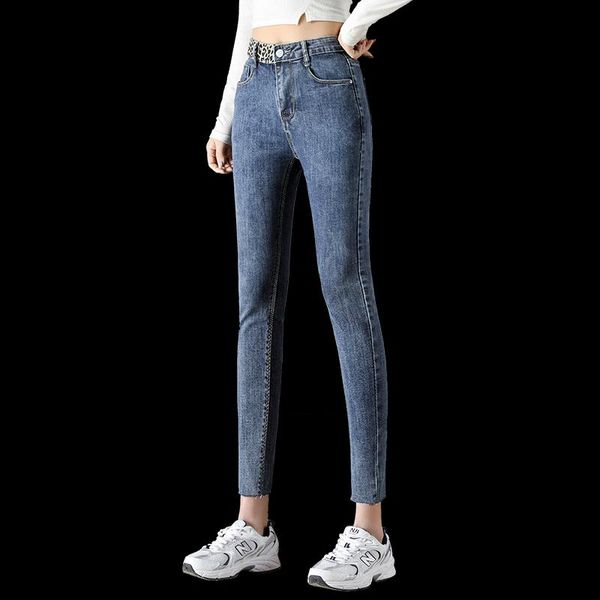 women's jeans female cropped trousers spring classic design blue cotton low waist slim appear high pancil pants ladies
women's jeans female cropped trousers spring classic design blue cotton low waist slim appear high pancil pants ladies
