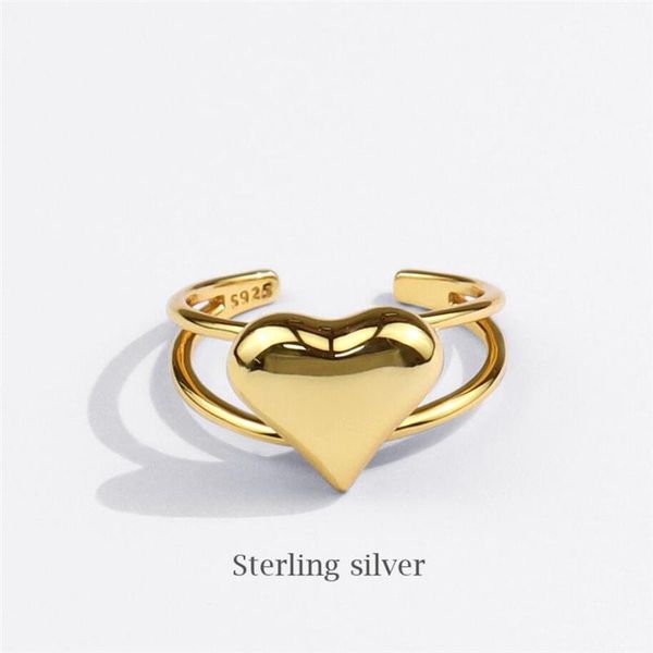 cluster rings sole memory double romantic sweet heart 925 sterling silver female resizable opening sri763, Golden;silver
cluster rings sole memory double romantic sweet heart 925 sterling silver female resizable opening sri763, Golden;silver