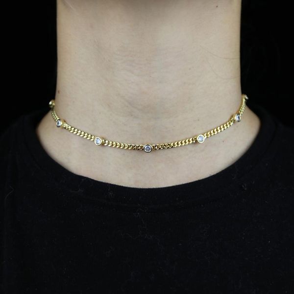 arrived 4mm cz paved station choker necklace for men women 3mm curb cuban link chain chokers plated silver color solid metal chains
arrived 4mm cz paved station choker necklace for men women 3mm curb cuban link chain chokers plated silver color solid metal chains