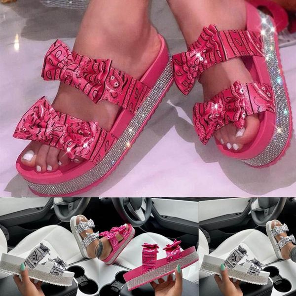 slippers women's slip-on rhinestone platform flip-flop slide outdoor beach shoes summer printed bow sandals non-slip slipper, Black
slippers women's slip-on rhinestone platform flip-flop slide outdoor beach shoes summer printed bow sandals non-slip slipper, Black