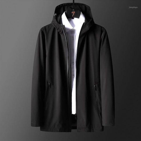 jacket men's spring and autumn trend loose handsome 2021 hooded casual medium length jackets, Black;brown
jacket men's spring and autumn trend loose handsome 2021 hooded casual medium length jackets, Black;brown