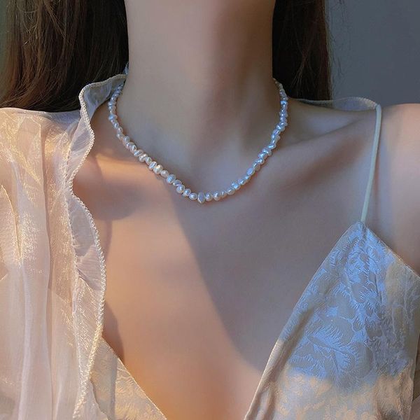 chokers origin summer minimalist baroque irregular freshwater pearl necklace for women beaded sweet wedding jewellery, Golden;silver
chokers origin summer minimalist baroque irregular freshwater pearl necklace for women beaded sweet wedding jewellery, Golden;silver