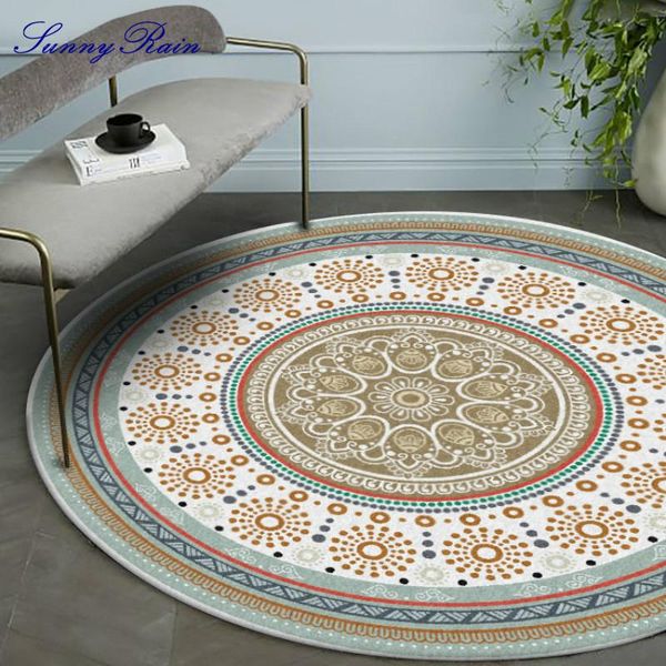sunnyrain 1-piece printed mandala round rug for living room kids rugs bedroom carpets
sunnyrain 1-piece printed mandala round rug for living room kids rugs bedroom carpets