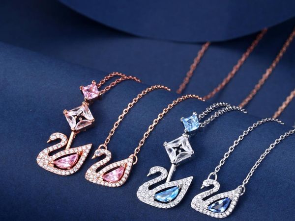 2021 mini imitation jewelry little necklace temperament female inlaid diamond rose blue white swan clavicle luxury gift, Silver
2021 mini imitation jewelry little necklace temperament female inlaid diamond rose blue white swan clavicle luxury gift, Silver