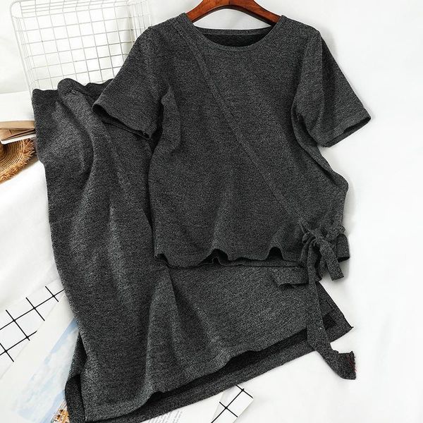 two piece dress celebrity spring leisure skirt suit female pure color loose-fit knit t-shirt + mid-length two-piece set, White
two piece dress celebrity spring leisure skirt suit female pure color loose-fit knit t-shirt + mid-length two-piece set, White