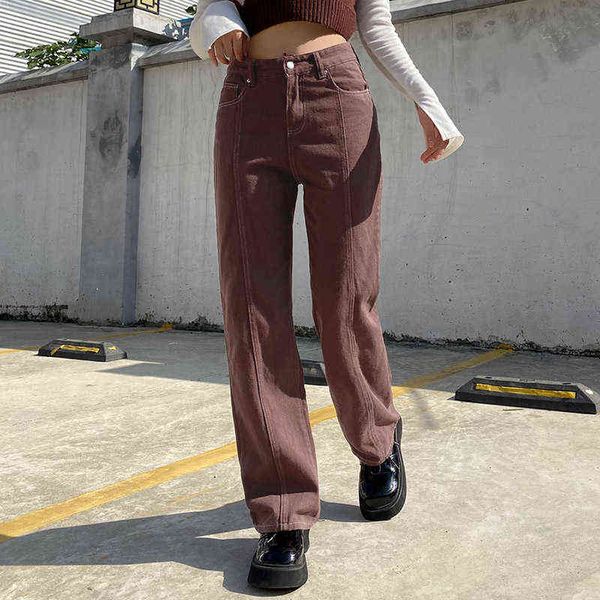 high waist straight leg mom jeans for women denim pants y2k vintage brown baggy trousers casual front seam boyfriend 2021, Blue
high waist straight leg mom jeans for women denim pants y2k vintage brown baggy trousers casual front seam boyfriend 2021, Blue